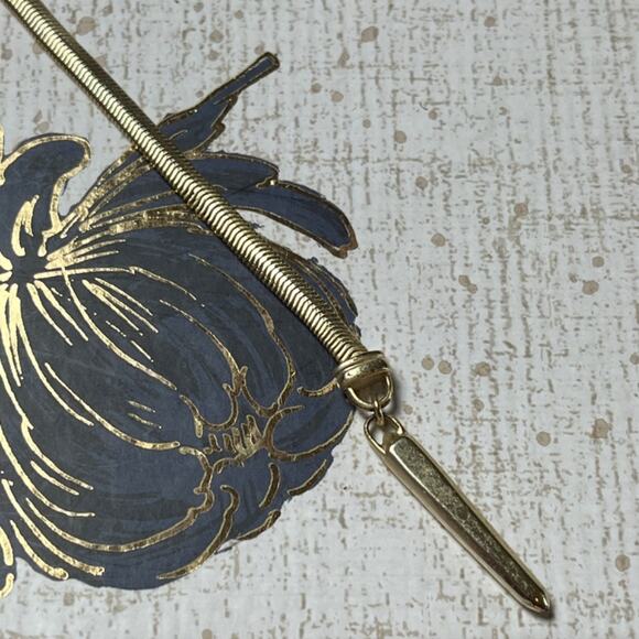 Kendra Scott Long Starla Y Gold and Crystal Geode Pendant Necklace D2 or 3 - Picture 6 of 14